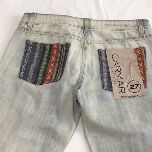 LF Tapestry Low Rise Bell Bottom Flare Leg Jeans New Size 27 - Picture 4 of 13